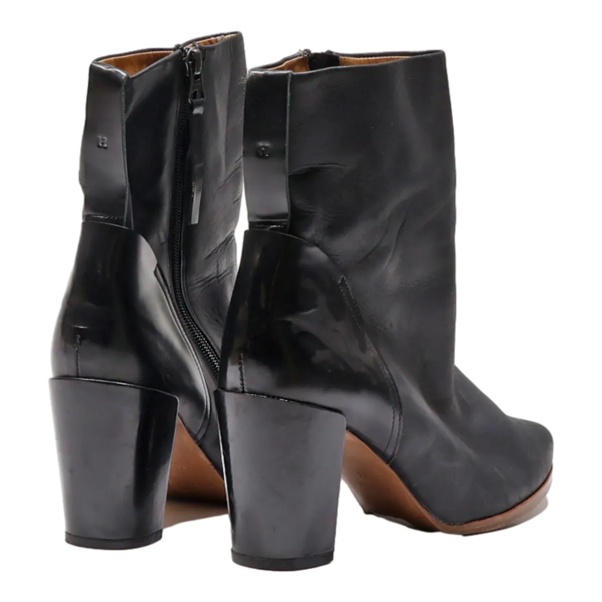 HOPE Ankle Boots Black Leather Womens UK 8