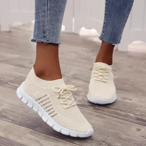 Isabel Sneakers | Trendy sportieve mesh veterschoenen met comfortabel voetbed voor dames