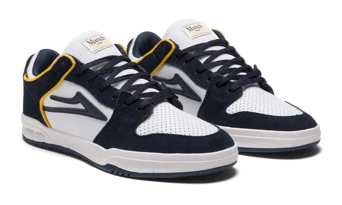 Lakai Telford Low Manch Skate Shoes - Navy/White