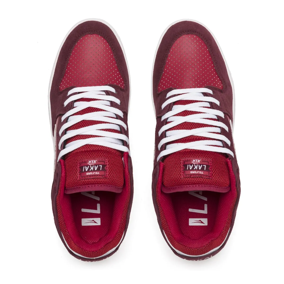 LAKAI Telford Low Shoes Burgundy/Cardinal Suede