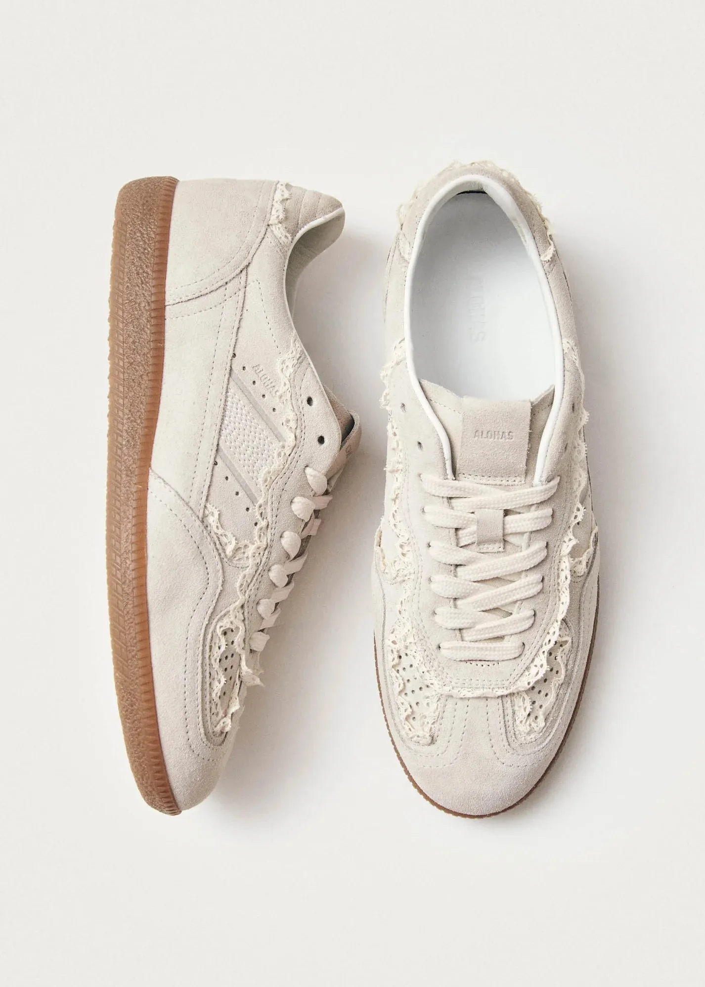 Leather Sneakers - Crochet Cream