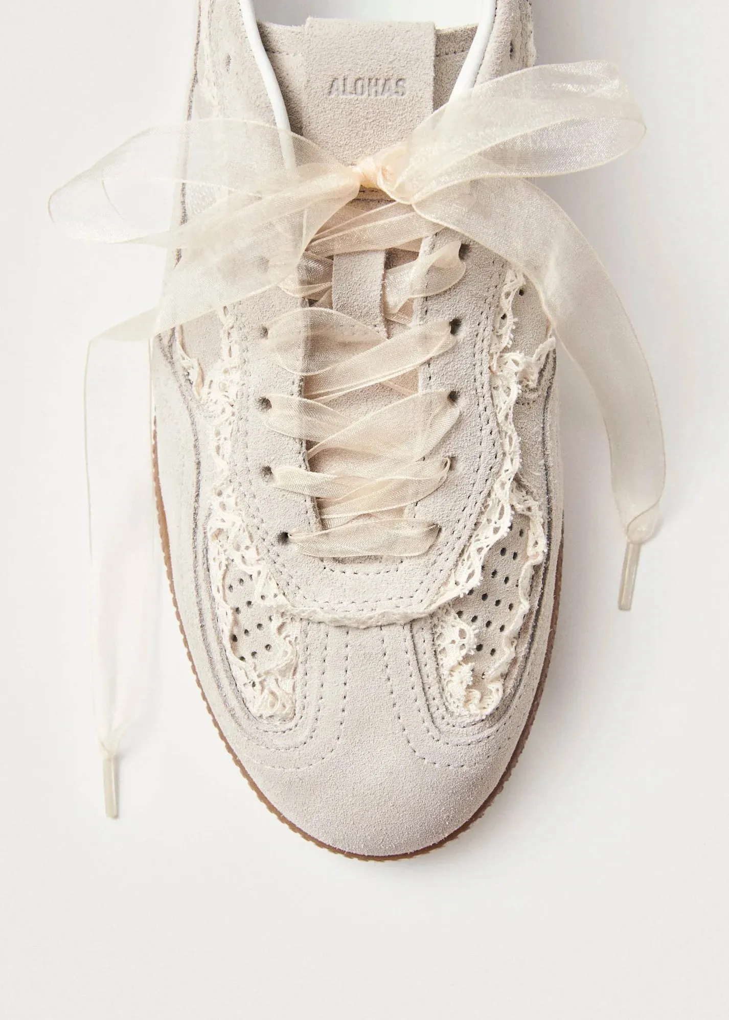 Leather Sneakers - Crochet Cream