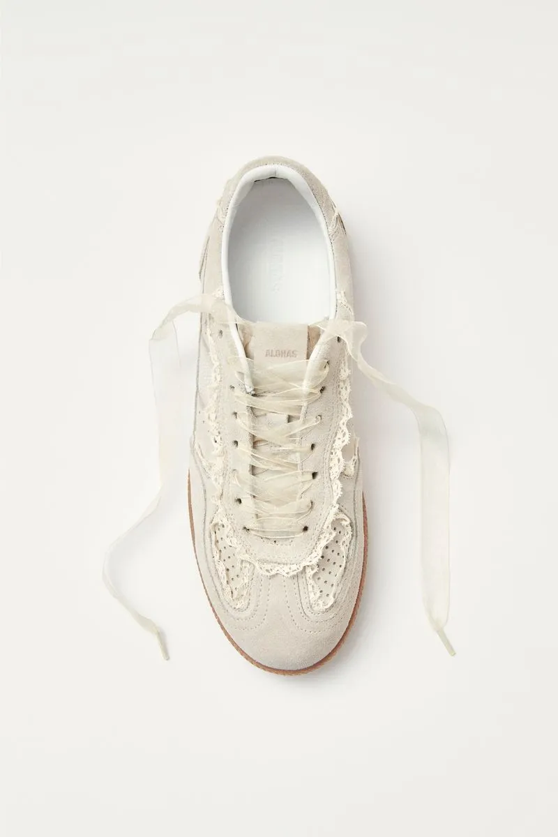 Leather Sneakers - Crochet Cream