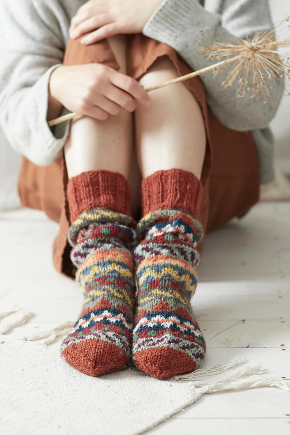 Luga Unisex Nordic Knit Socks Eco Waste Wool