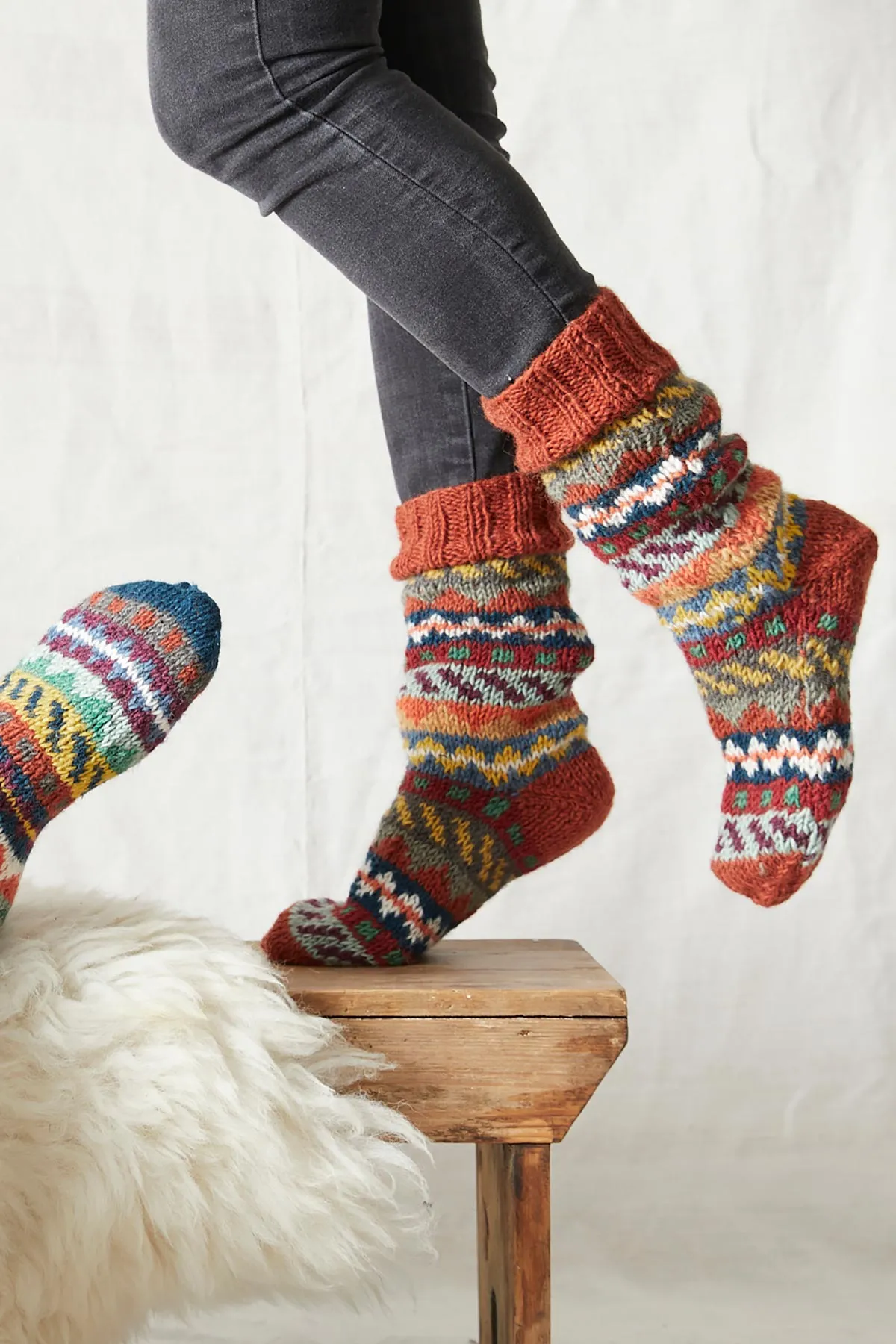 Luga Unisex Nordic Knit Socks Eco Waste Wool