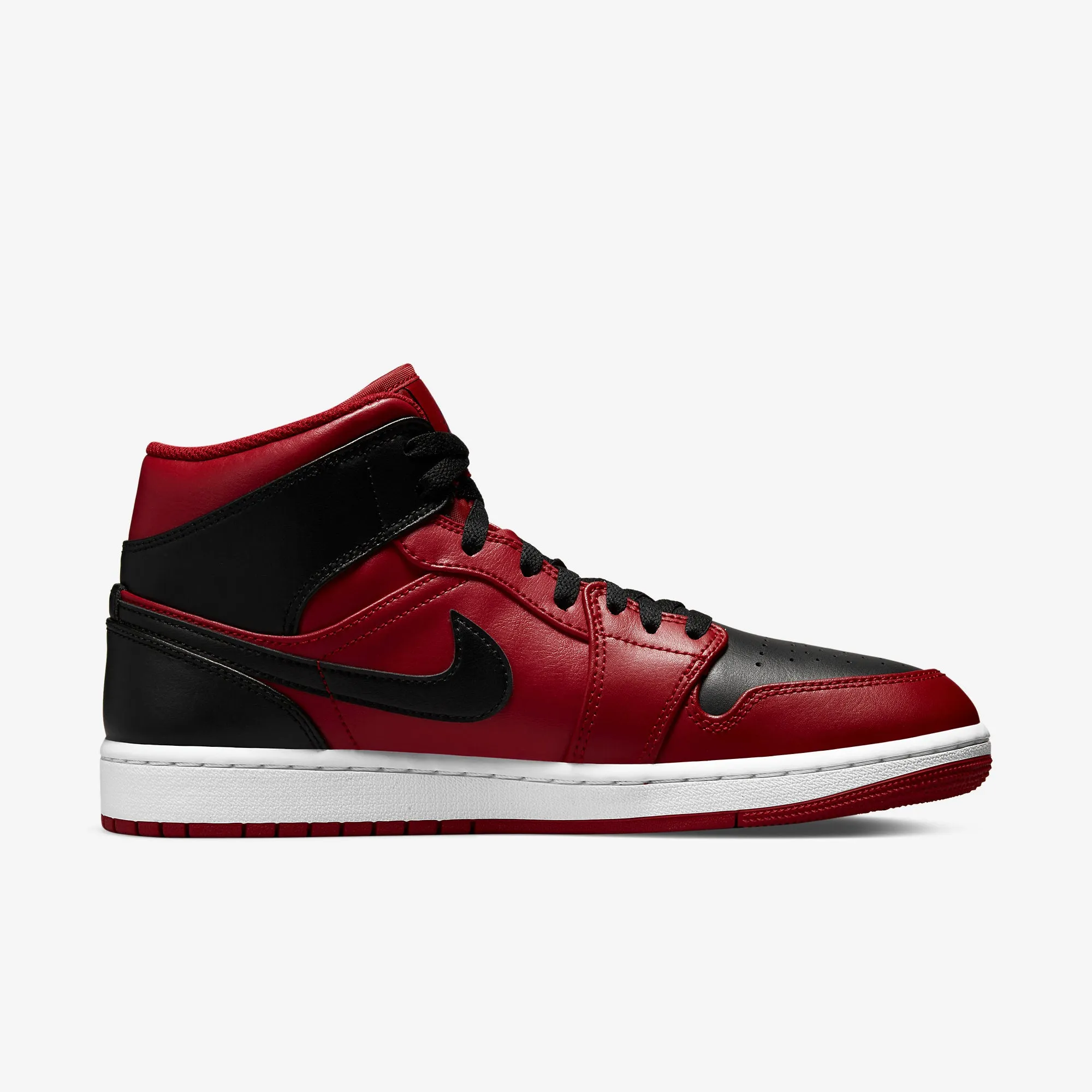 Men's Air Jordan 1 Mid "Reverse Bred" 2021 (Gym Red/Black)(554724-660)
