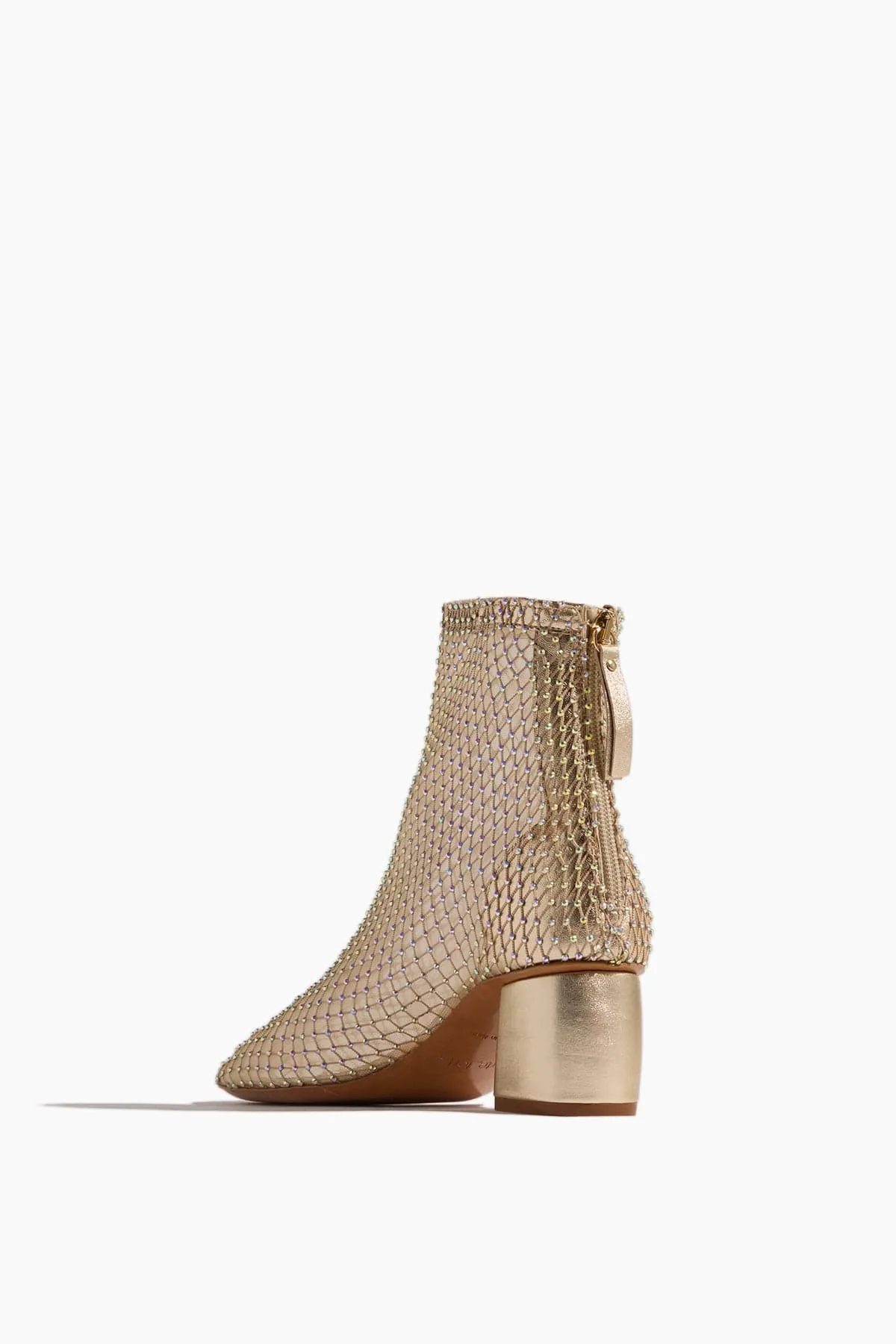 Mesh Ankle Boots in Nude