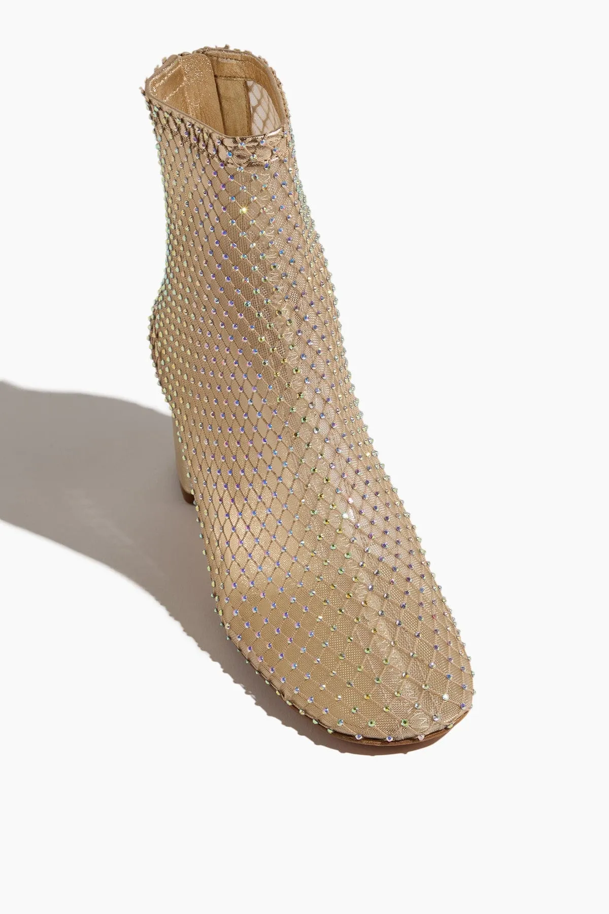 Mesh Ankle Boots in Nude