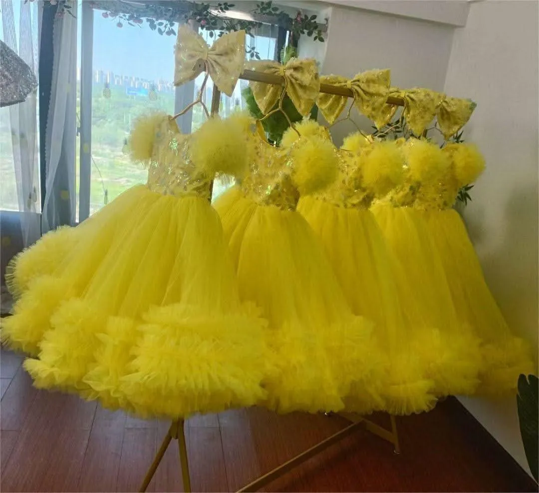 multicolour sleeve baby birthday party princess dress for wedding dress for girls