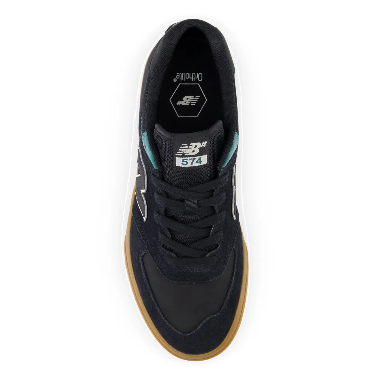New Balance Numeric Men's 574 Vulc Black Teal Shoes