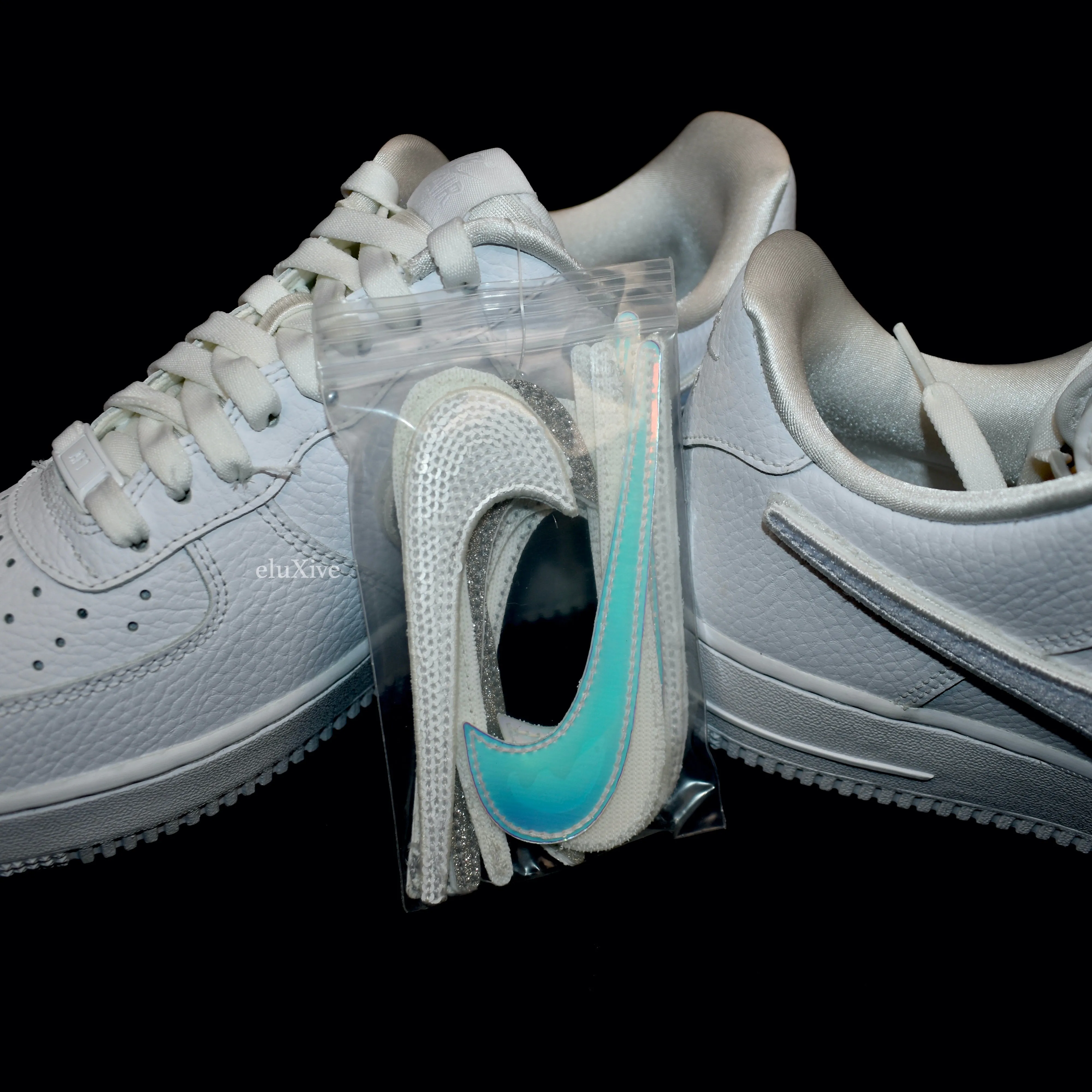 Nike - Air Force 1-100 Velcro Swoosh / Pebbled Leather (White)