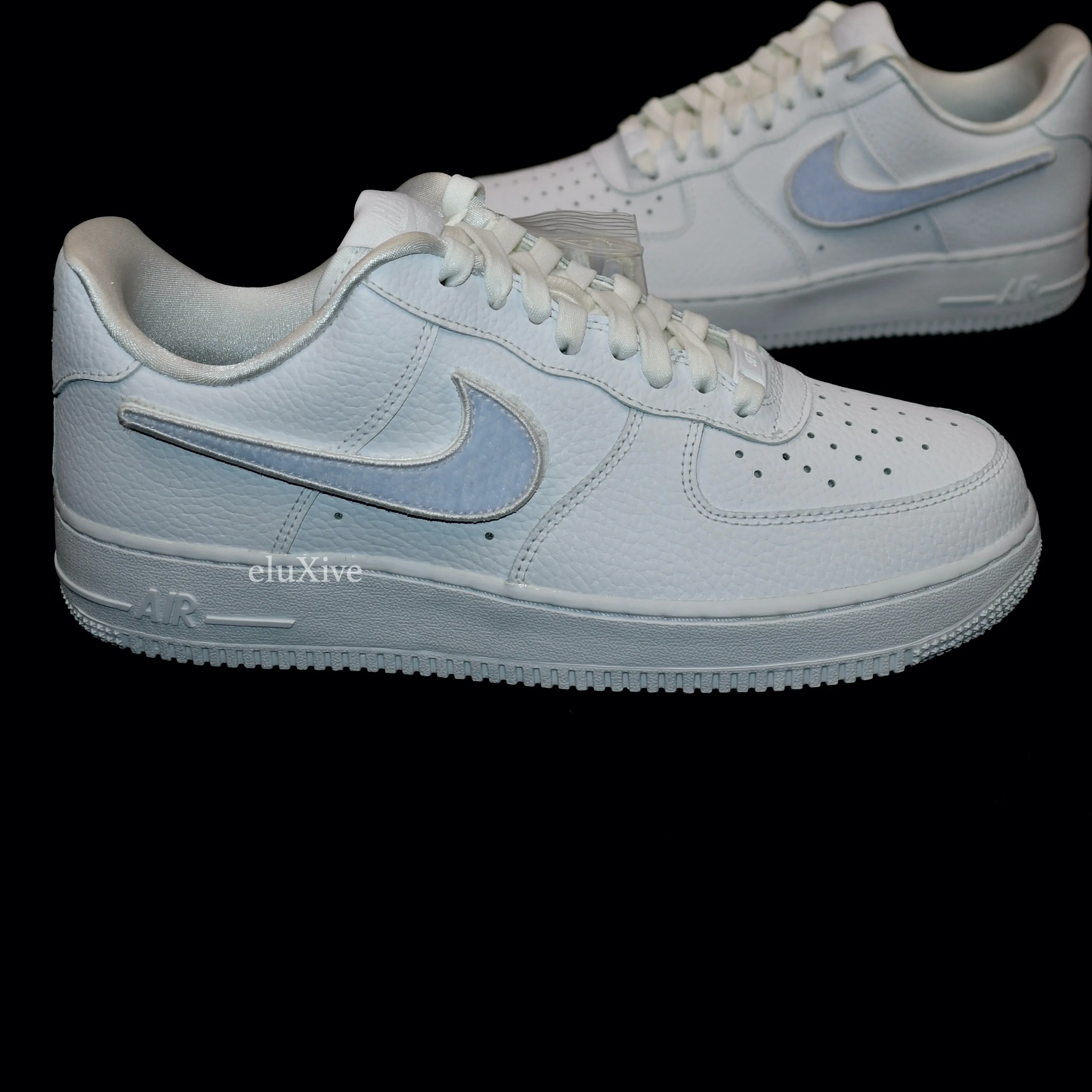 Nike - Air Force 1-100 Velcro Swoosh / Pebbled Leather (White)
