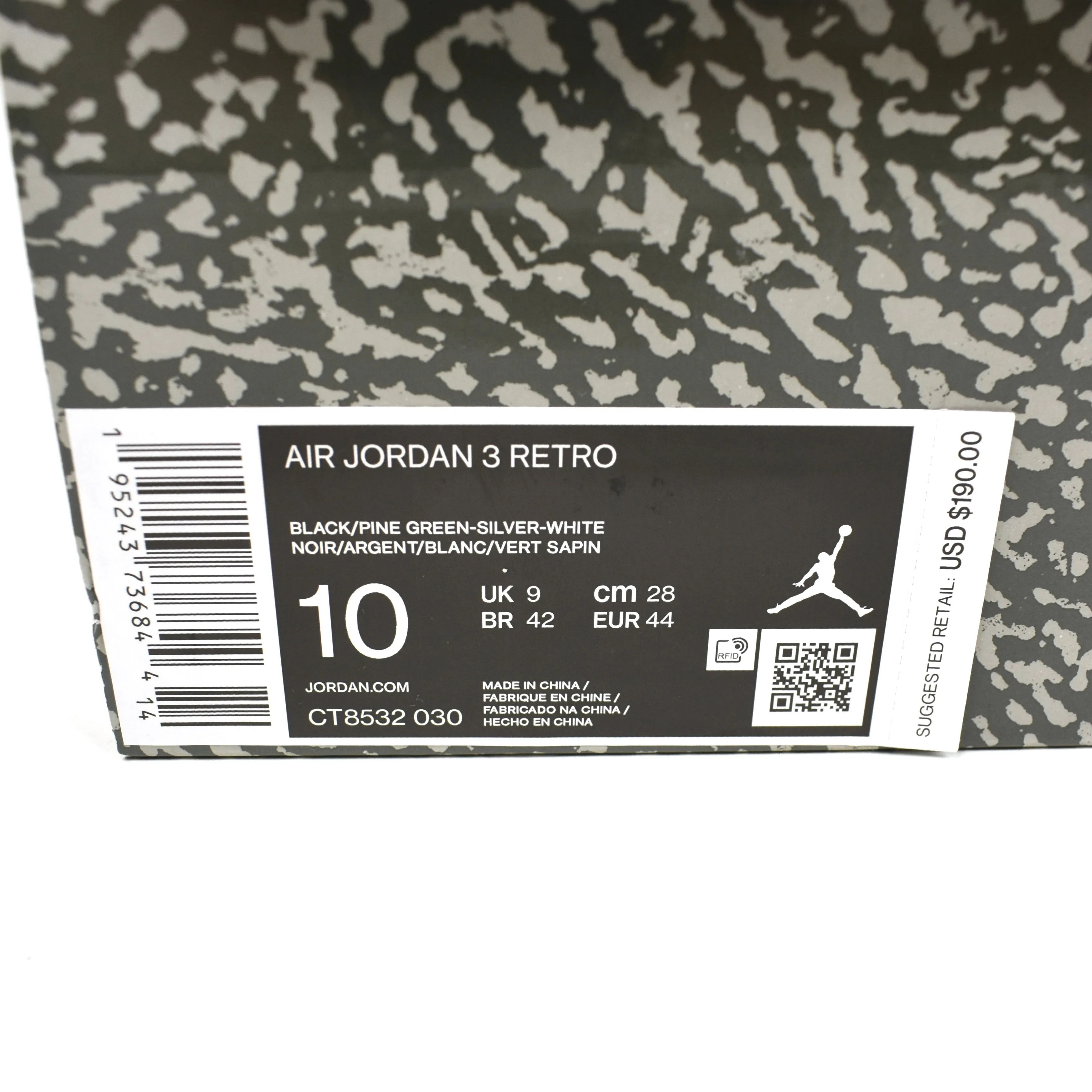 Nike - Air Jordan 3 Retro 'Pine Green'