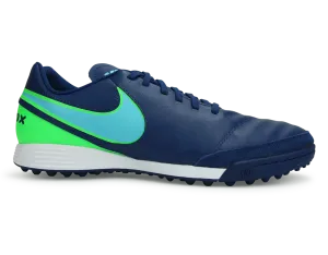 Nike Men's TiempoX Genio II Turf Shoes Costal Blue/Polarized Blue/Rage Green