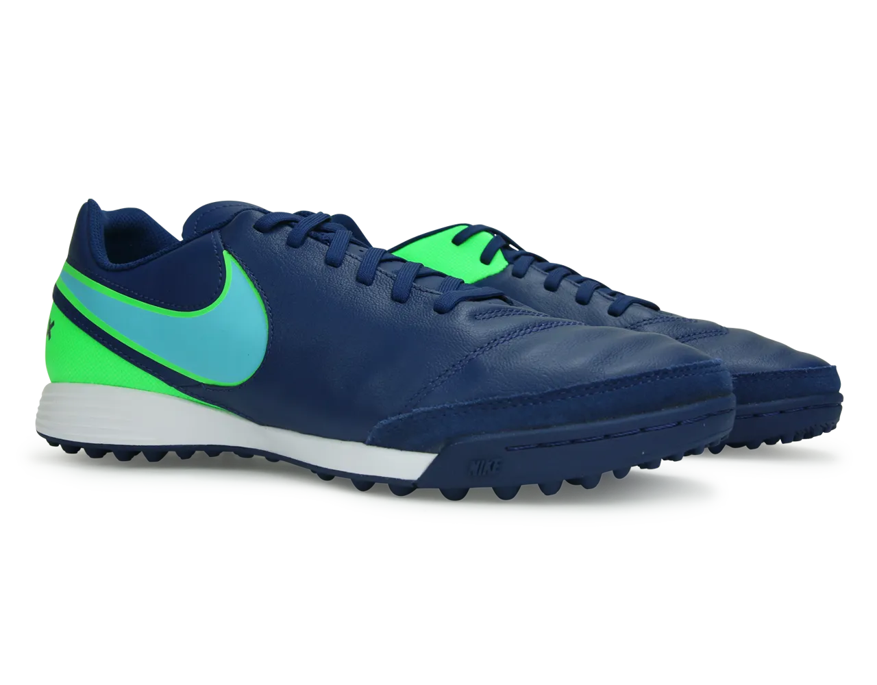 Nike Men's TiempoX Genio II Turf Shoes Costal Blue/Polarized Blue/Rage Green