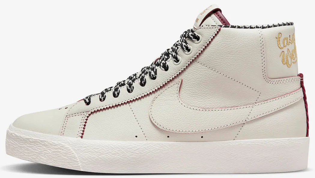 Nike SB - Blazer Mid QS Shoes | Sail White Dark Beetroot (Welcome Skateboarding)