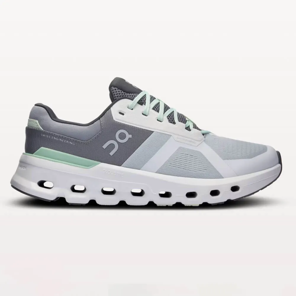 On Men's Cloudrunner 2 Wide Shoes - Glacier / Sage
