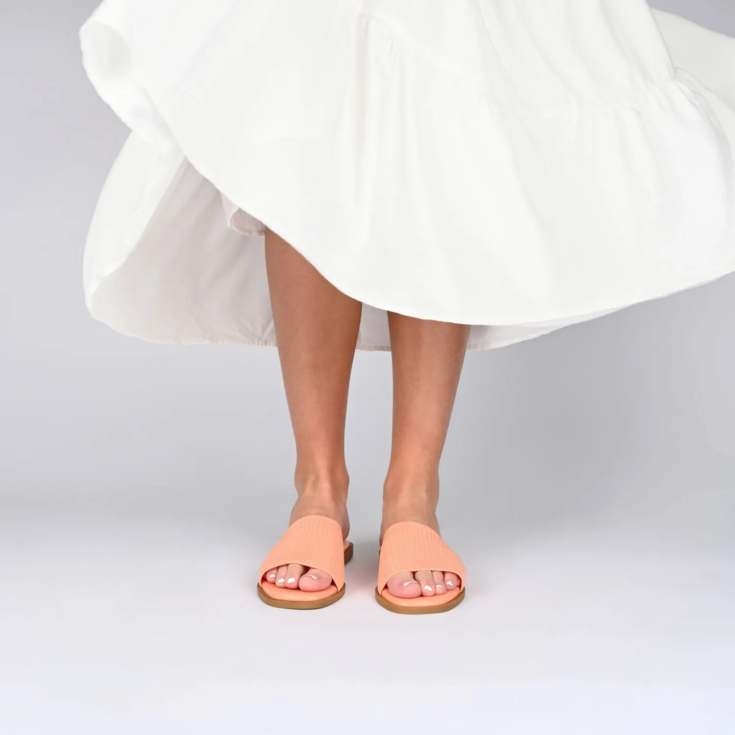 PRISILLA SLIDE SANDALS IN STATEMENT IN WIDE