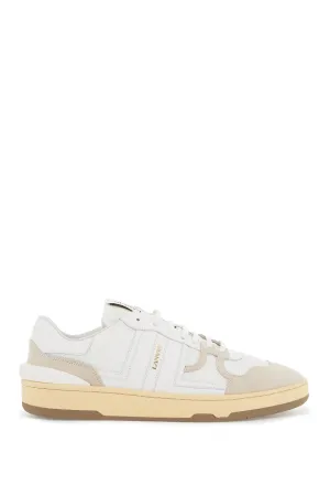 "mesh and leather clay sneakers with