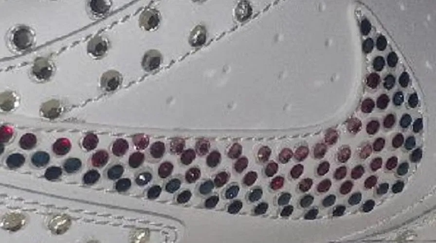 Rainbow Rhinestone Nike Air Force One Sneakers