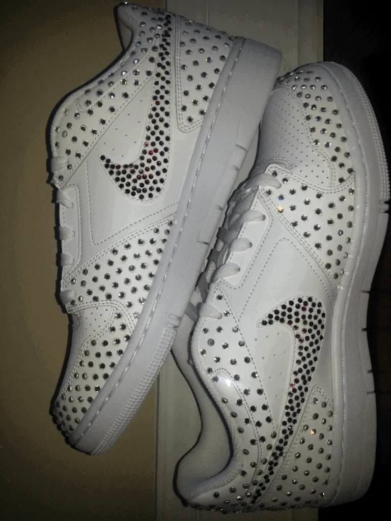 Rainbow Rhinestone Nike Air Force One Sneakers