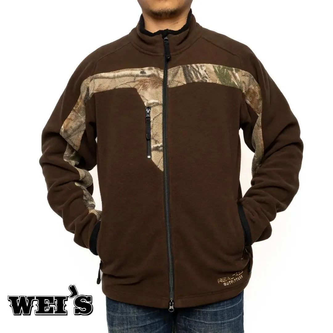 Real Tree Outfitters Unisex Full Zip Fleece Jacket with Camo Design