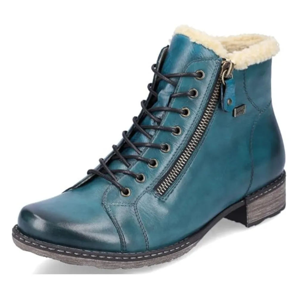 Remonte D4372 Chandra 72 Petrol/Beige Leather Bootie (Women's)