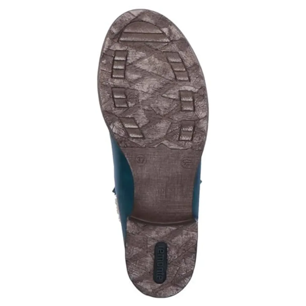 Remonte D4372 Chandra 72 Petrol/Beige Leather Bootie (Women's)