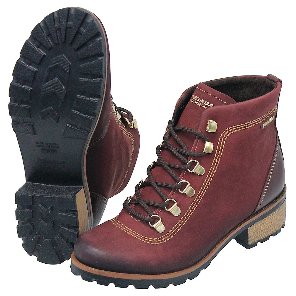 Rustic Red Lace-Up Ankle Boot #BL140610LR ()