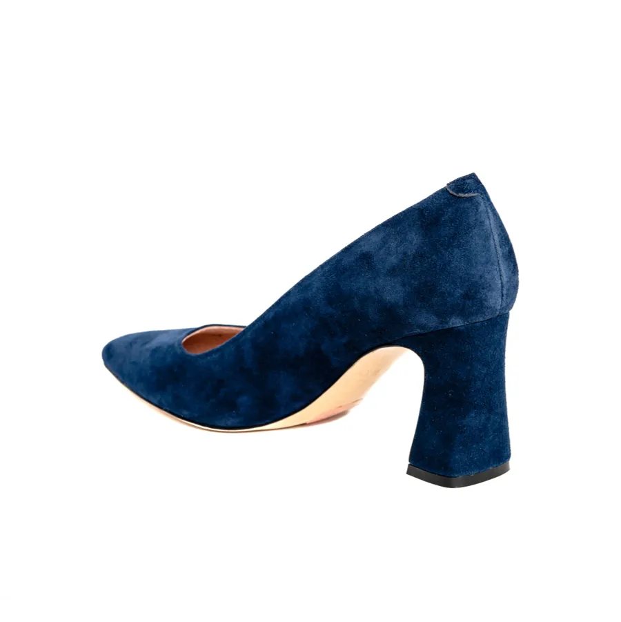 [SAMPLE] Noble Navy Suede Block Heel Pump