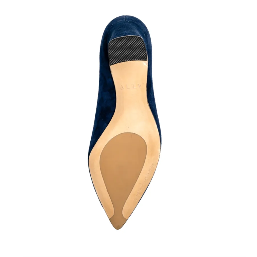 [SAMPLE] Noble Navy Suede Block Heel Pump