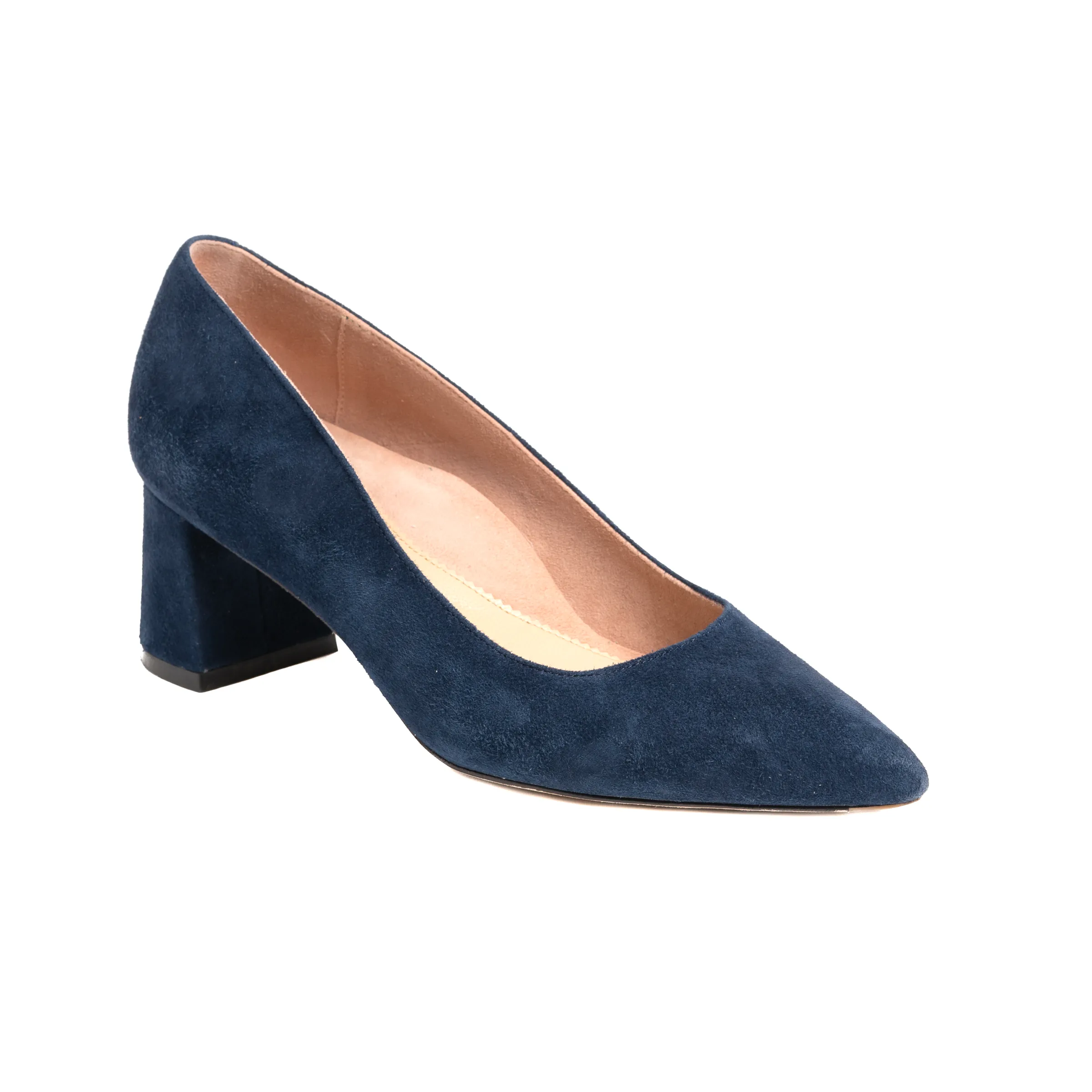 [Sample] Noble Navy Suede Lower Block Heel