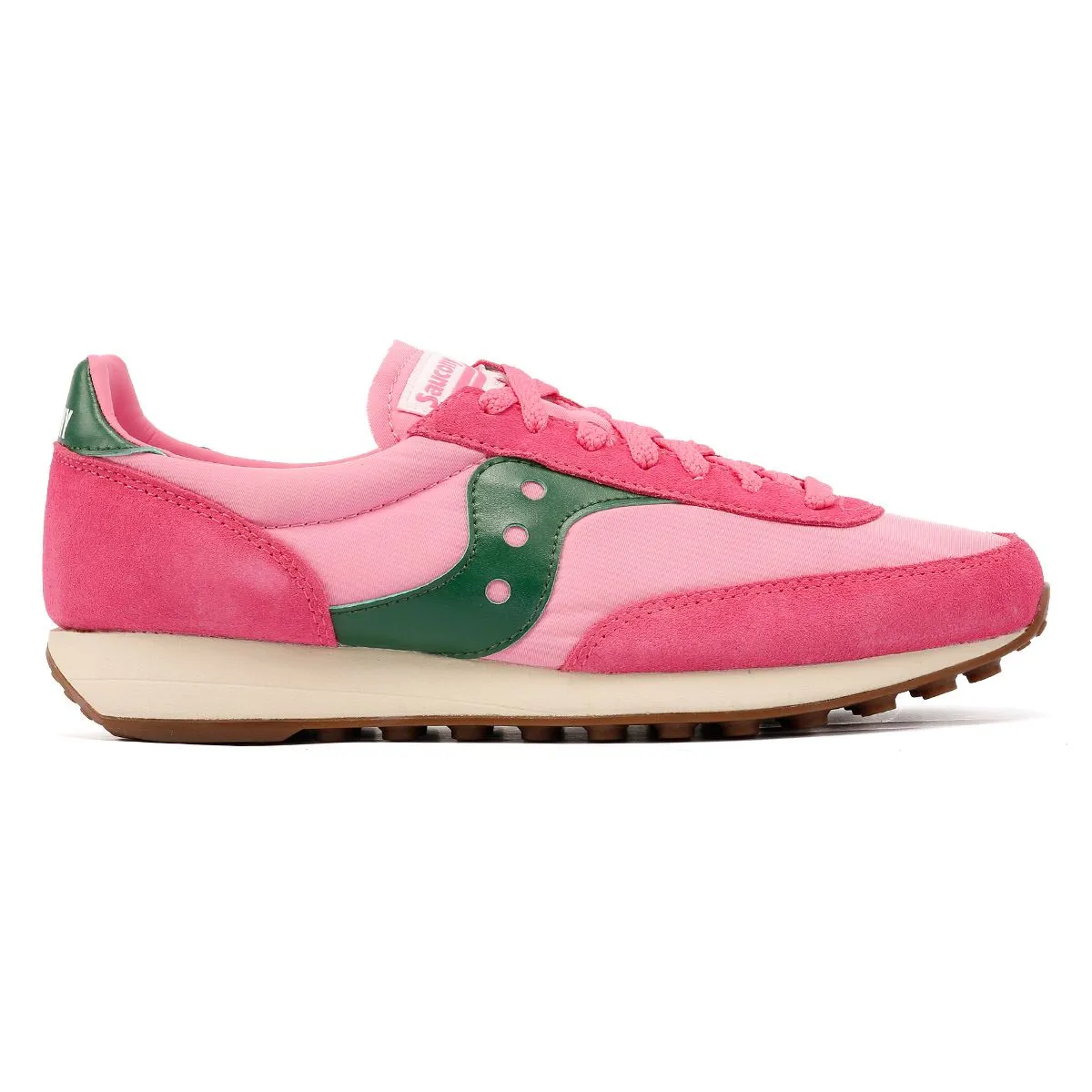 Saucony Trainer 80 Pink/Forest Trainers