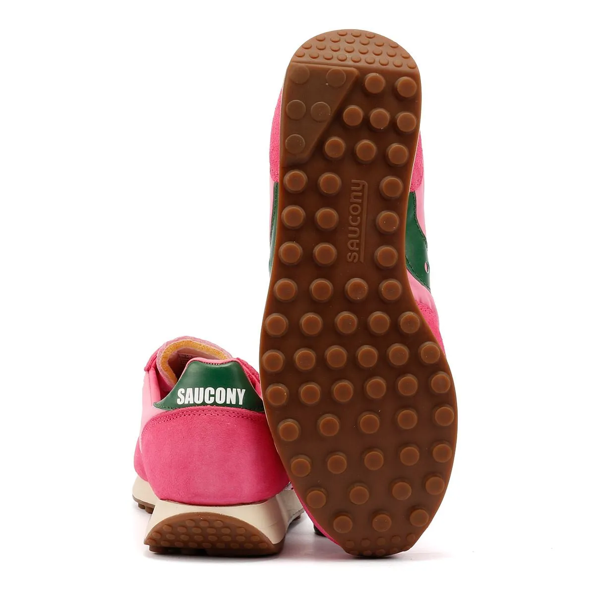 Saucony Trainer 80 Pink/Forest Trainers