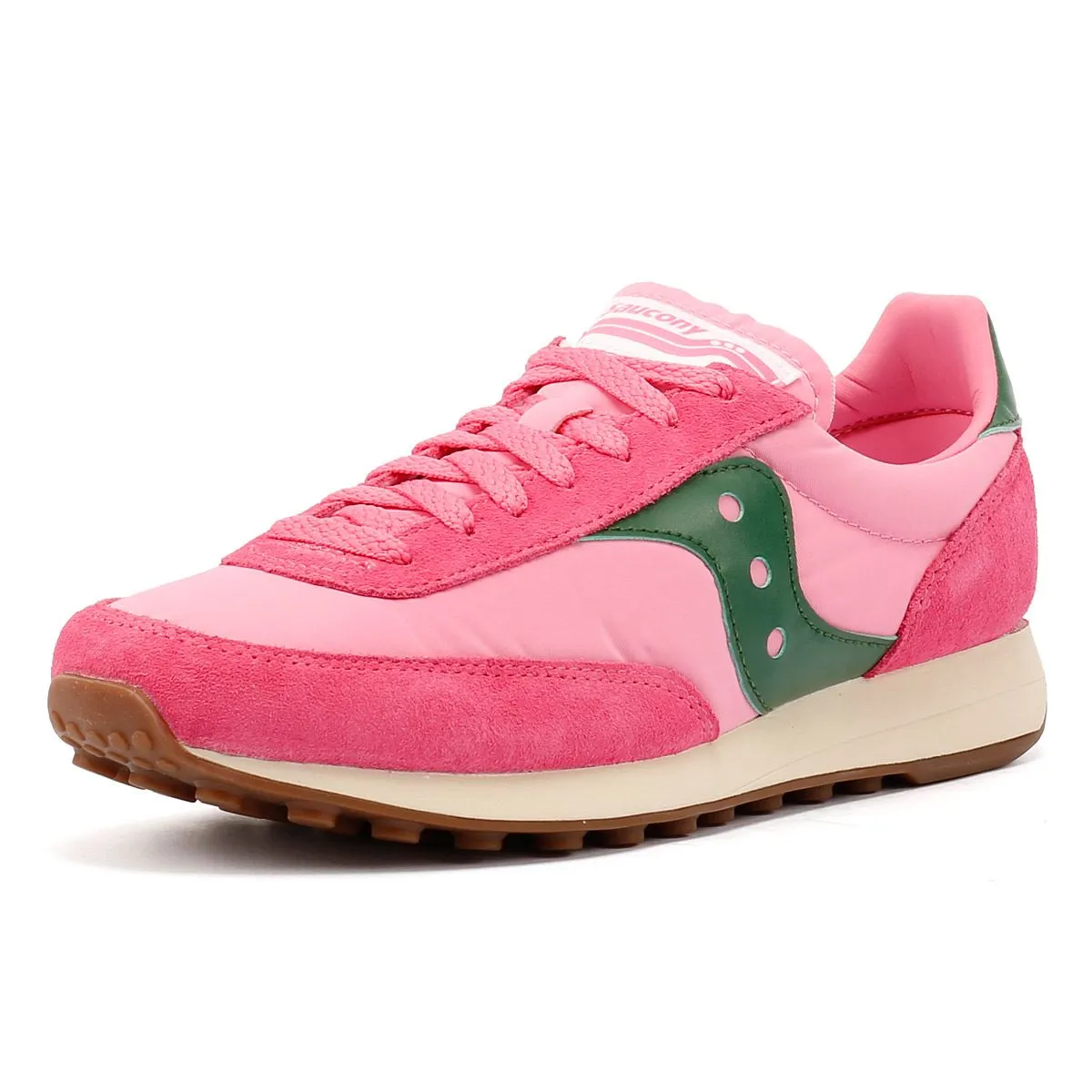 Saucony Trainer 80 Pink/Forest Trainers