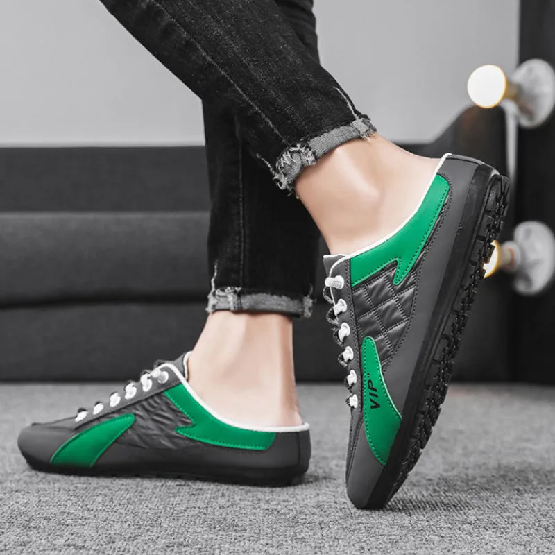 Slip-on sports shoes for flat feet - round toe, breathable