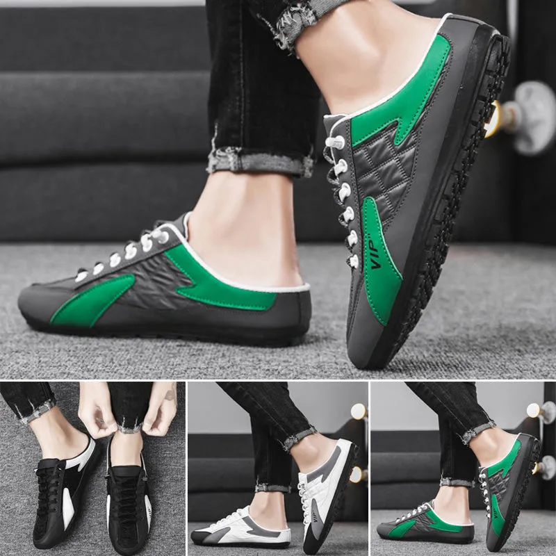 Slip-on sports shoes for flat feet - round toe, breathable