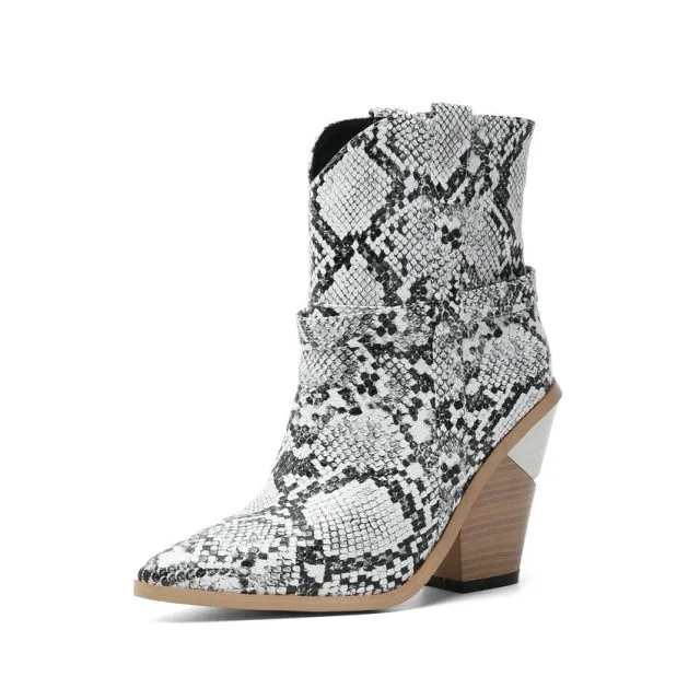 Snakara Zip Ankle Boots