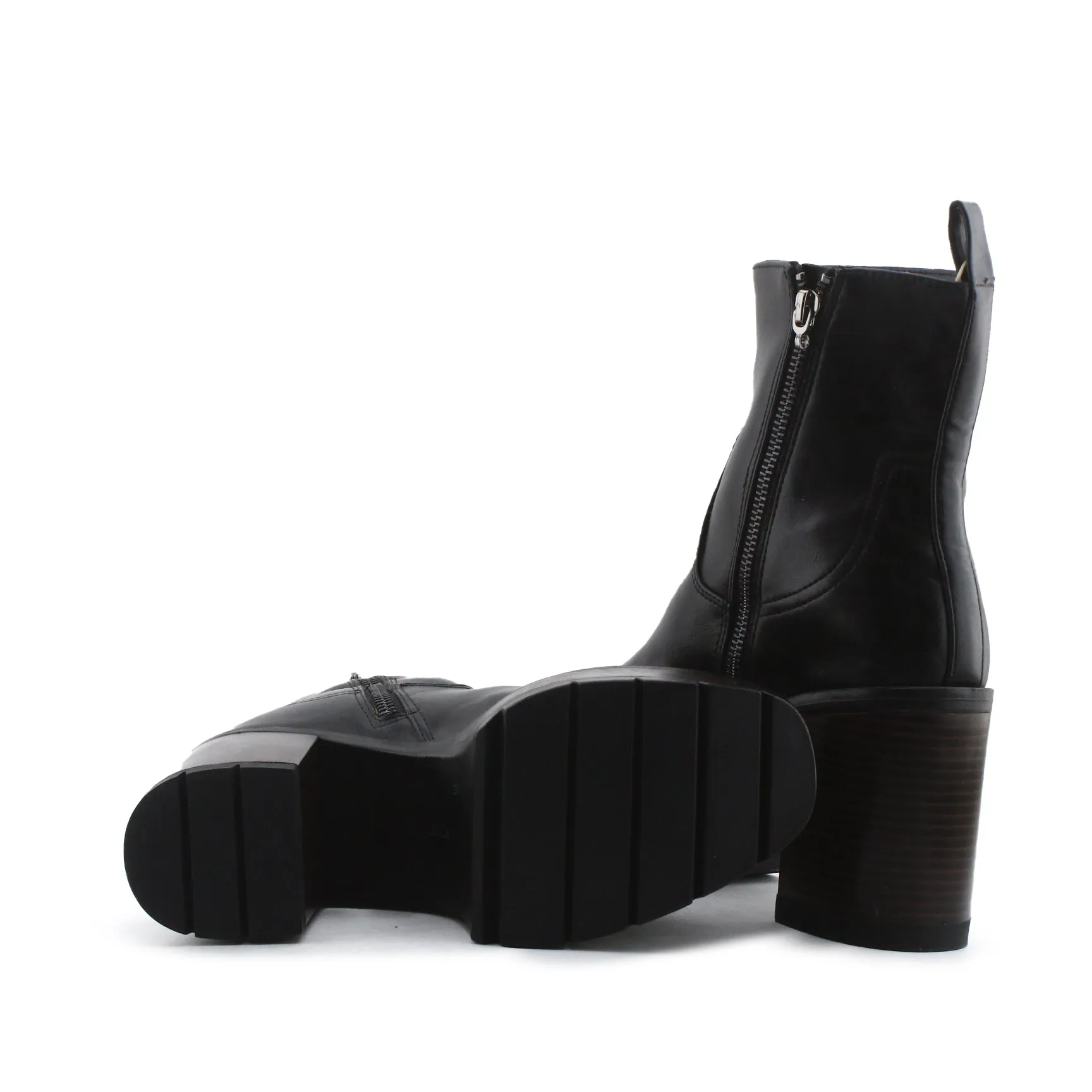 Stradivarius Zipper Platform Boots | 100% Authentic Leather