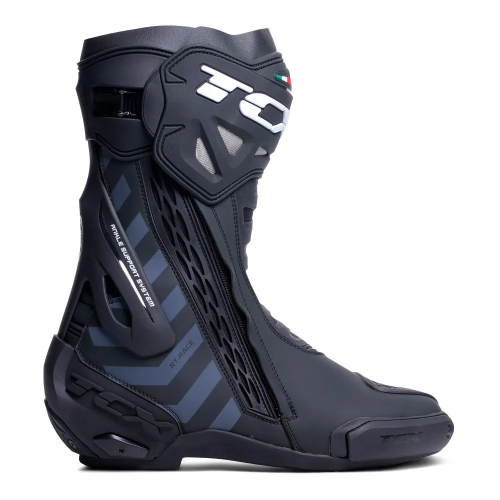 TCX RT-RACE PRO MOTOCROSS BOOTS BLACK/DARK GREY