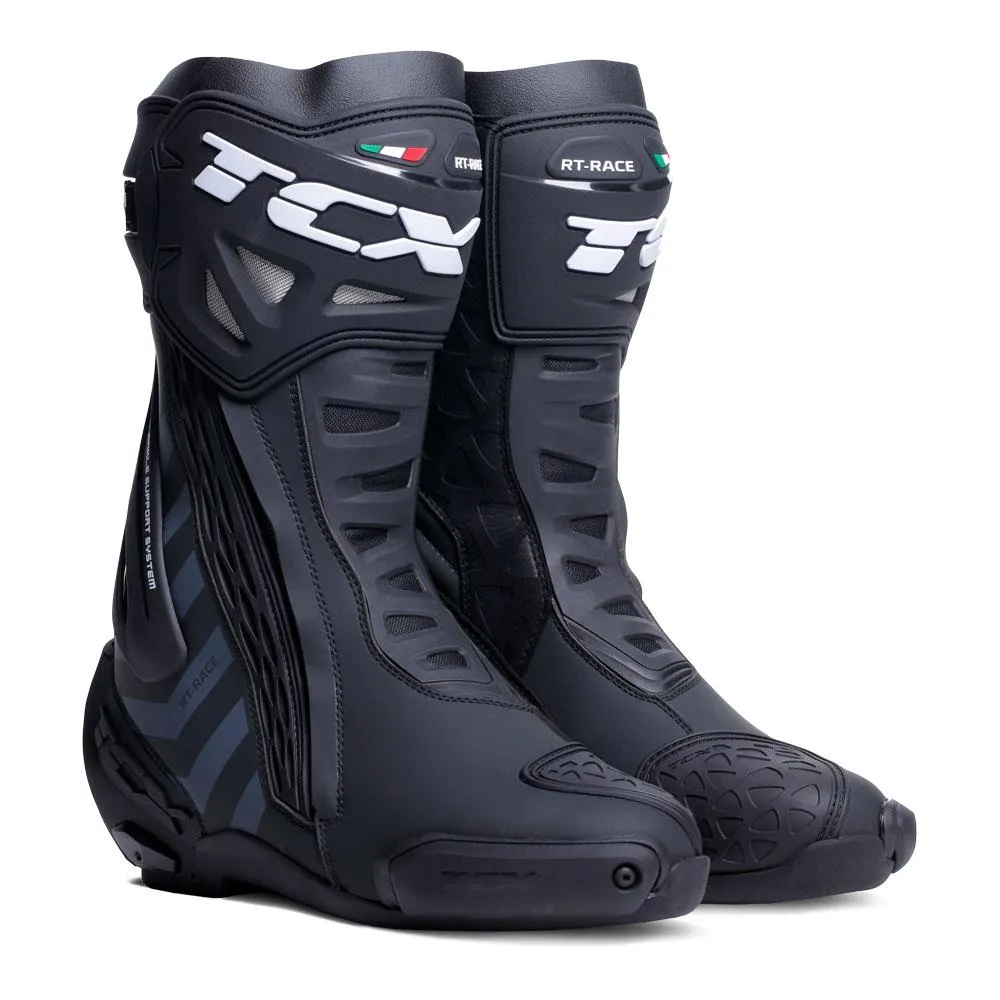 TCX RT-RACE PRO MOTOCROSS BOOTS BLACK/DARK GREY