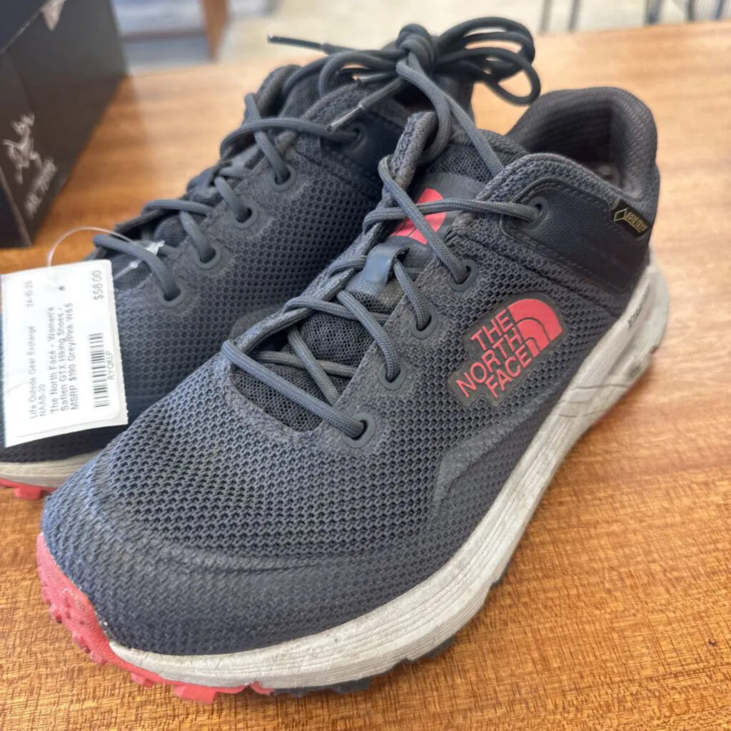 The North Face - Women's Safien GTX Hiking Shoes - MSRP $190: Grey/Pink-women-W6.5