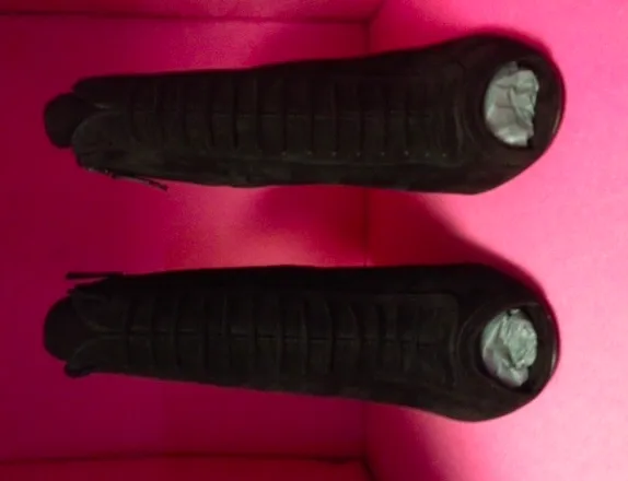 Tom Ford Suede Peep-Toe, Lace up Ankle Boots: ASO Christine Centenera   Kim Kardashian