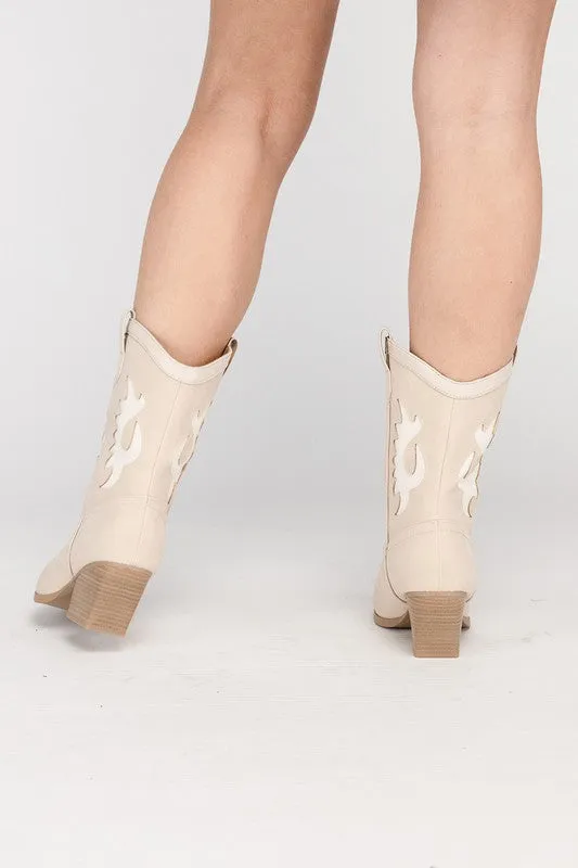 Two-Tone Treasures Western Ankle Boots