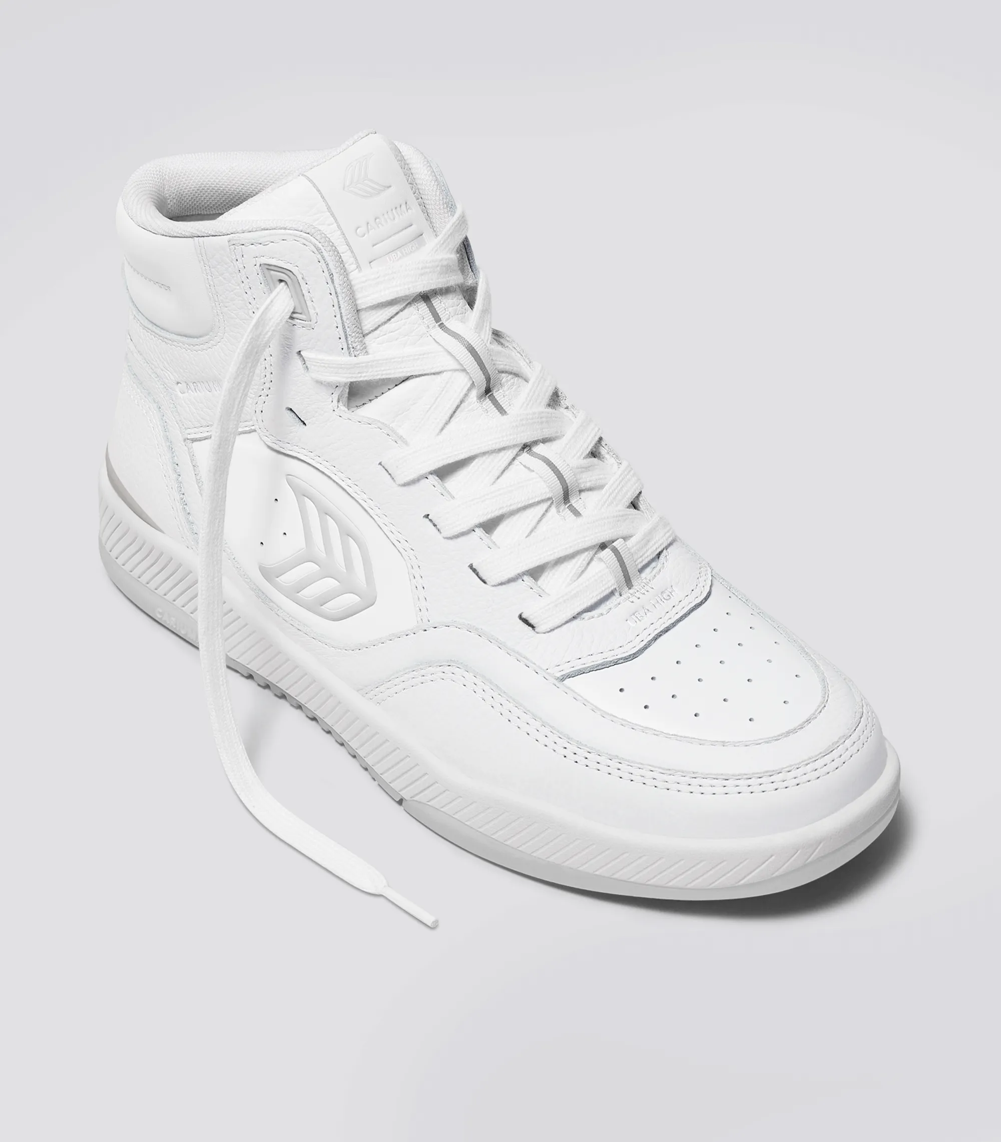 UBA High White Premium Leather Ice Logo Sneaker Women