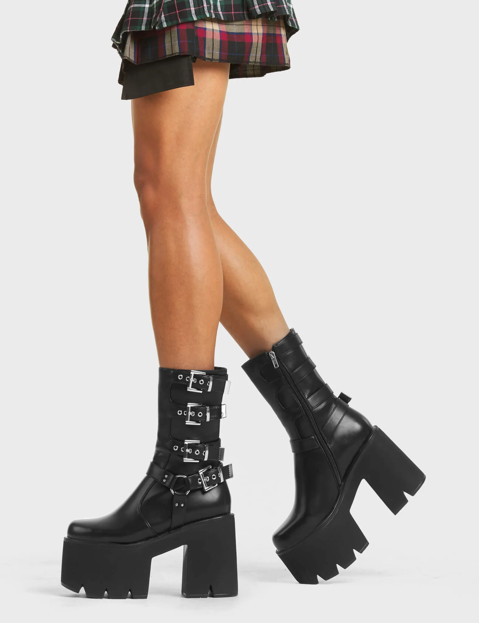 Vibetech Chunky Platform Ankle Boots
