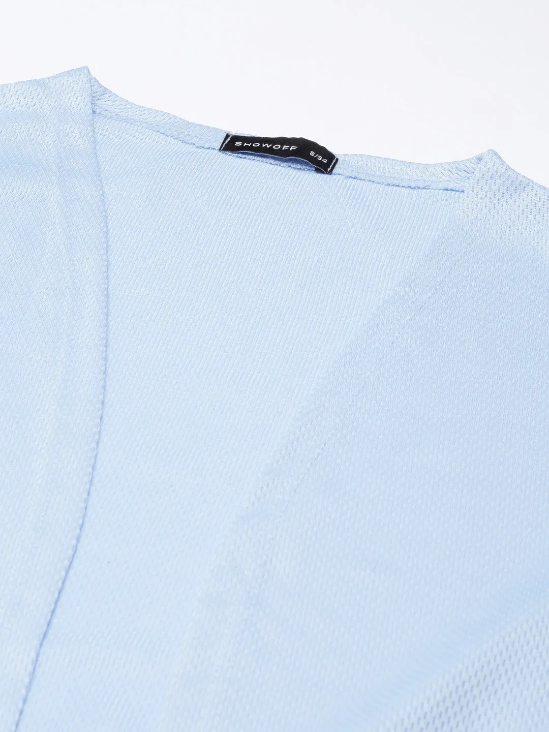Women Blue Solid Shrug