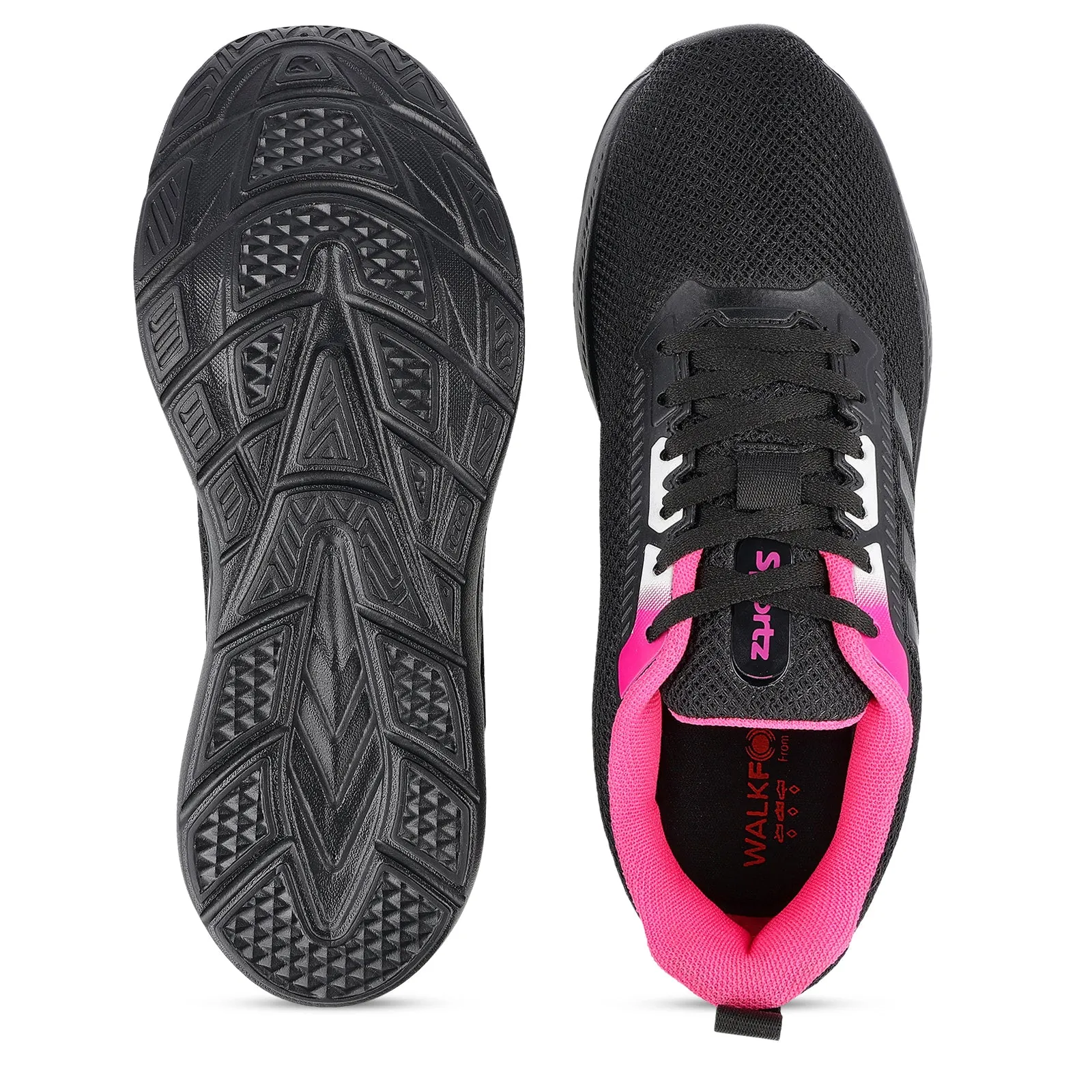 Women's Lace-up Sports Shoe - WS9920 Black