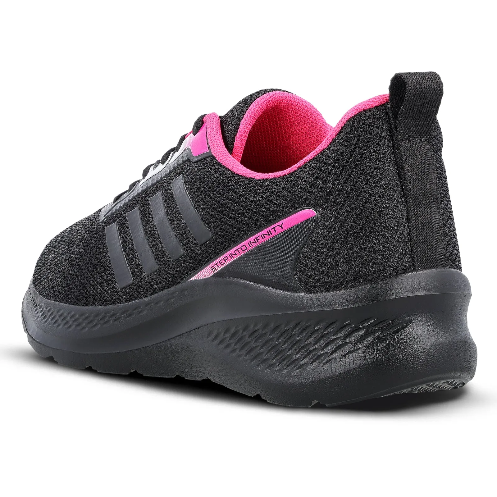 Women's Lace-up Sports Shoe - WS9920 Black
