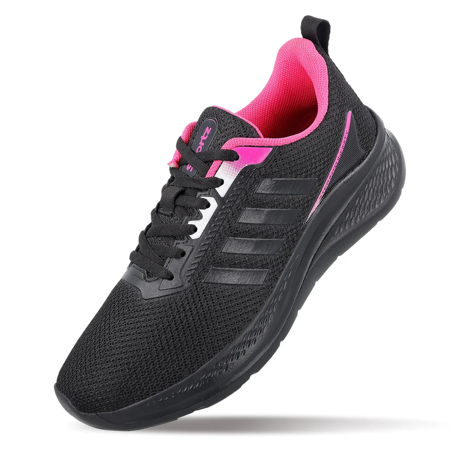 Women's Lace-up Sports Shoe - WS9920 Black